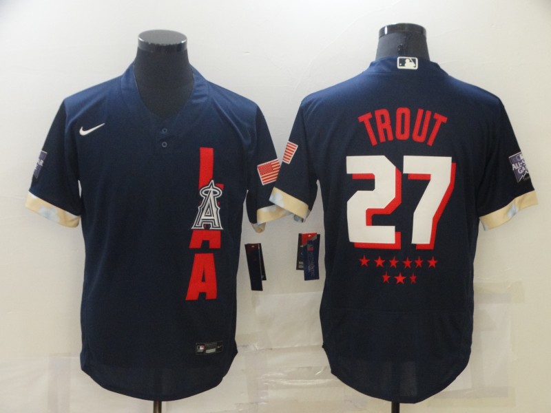 Angels 27 Mike Trout Navy Nike 2021 MLB All-Star FlexBase Jersey,We sell and wholesale Angels 27 Mike Trout Navy Nike 2021 MLB All-Star FlexBase Jersey on line form chian!